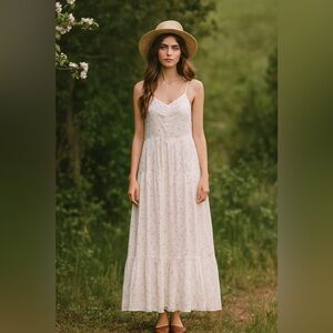 Intimately Free People Floral Prairie Adjustable Strap Tank Top MIDI Dress